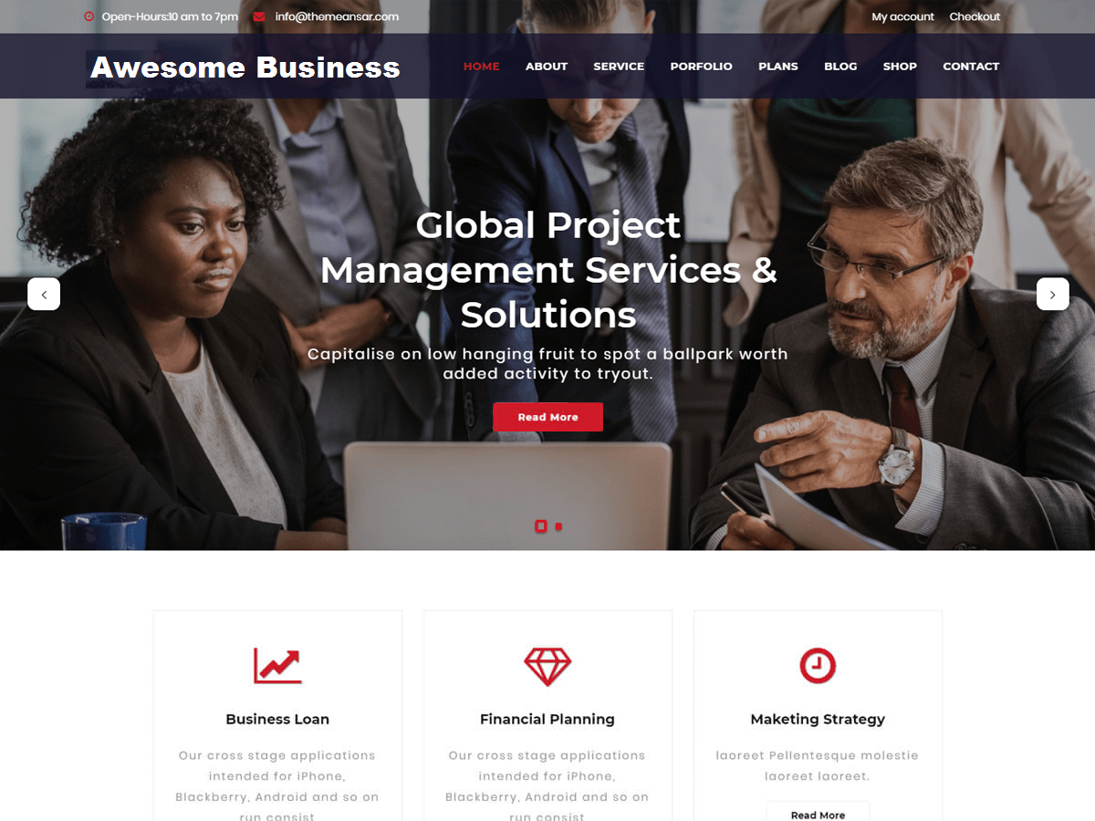 Awesome Business WordPress Theme