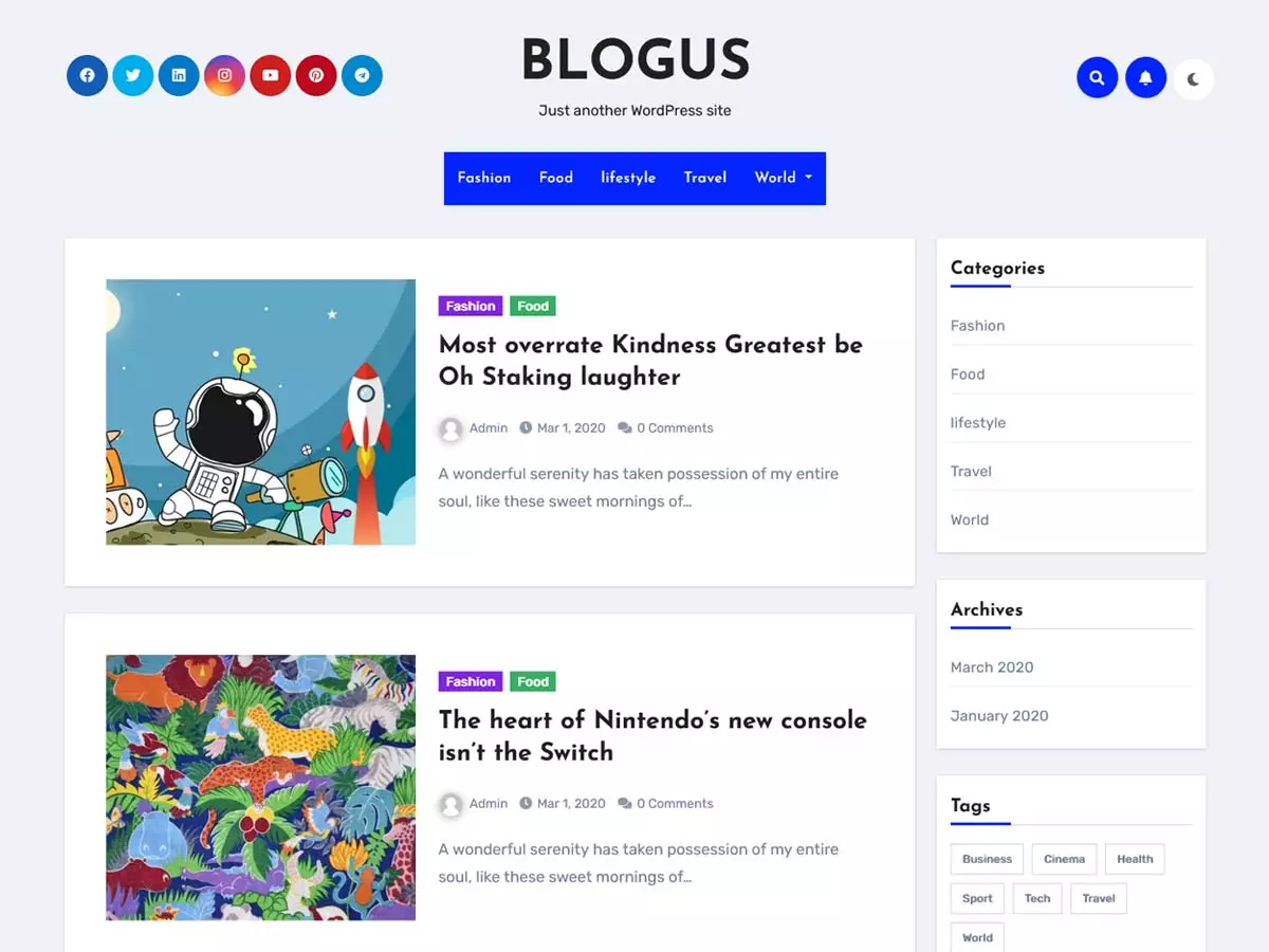 Blog - Theme Circle