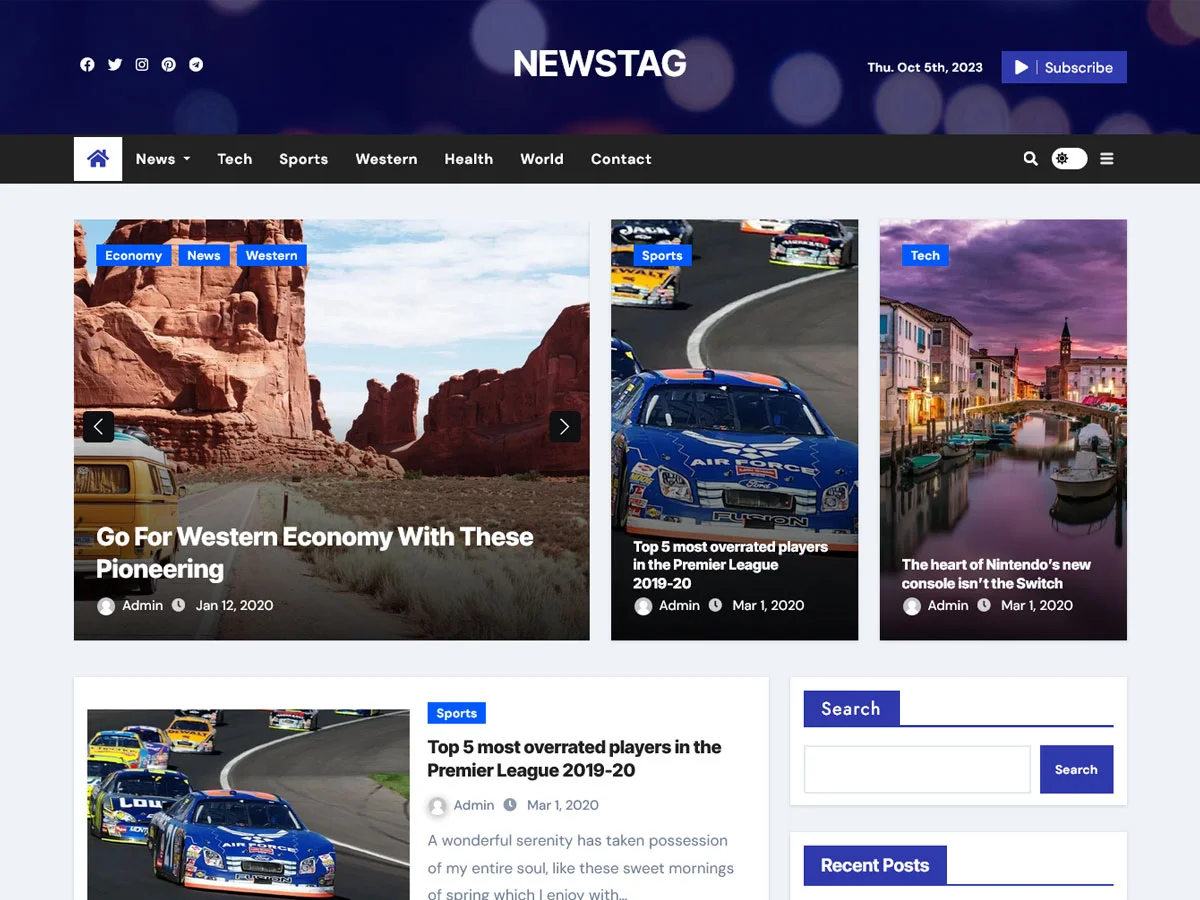 Newstag WordPress Theme